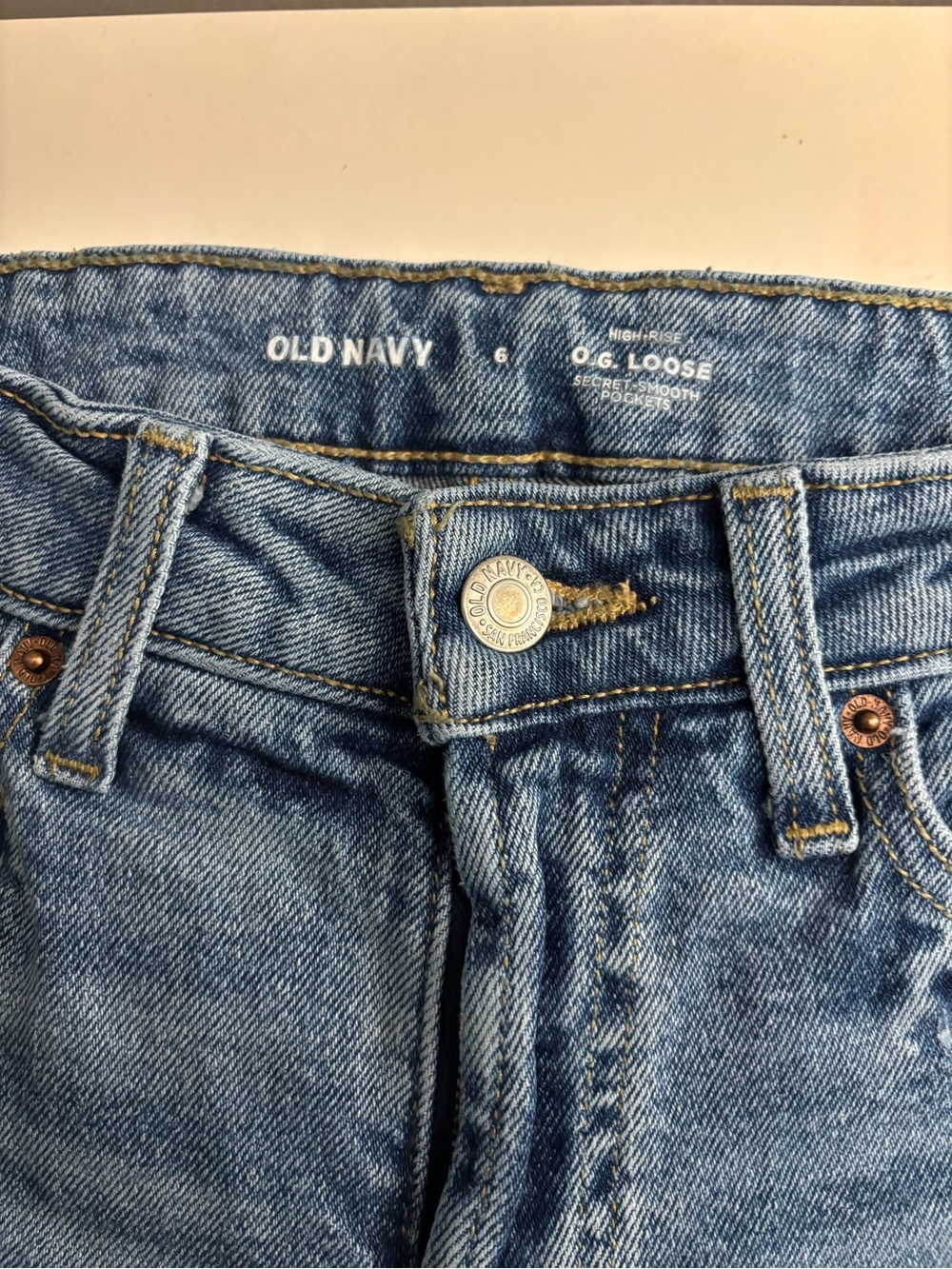Old Navy Blue High-Rise Relaxed Fit Jeans